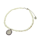 Dana Levy Roman Coin Pearl Choker - Antique Silver