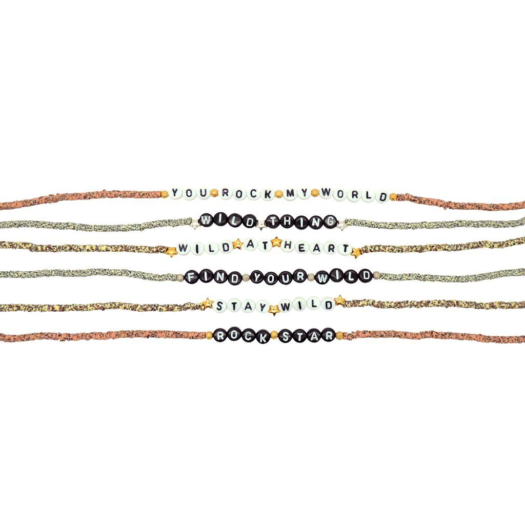 Dana Levy Limited Edition Personalised Alphabet Bead Animal Print Choker - Various