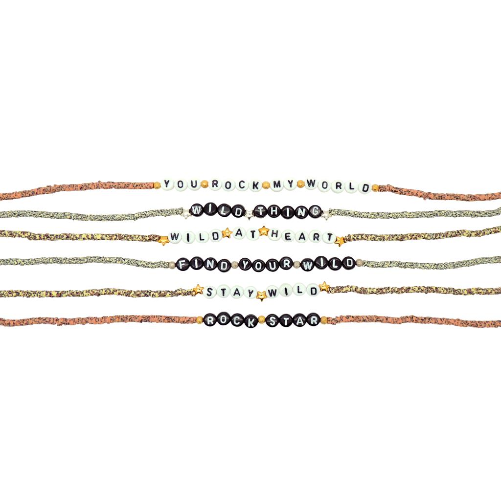 Dana Levy Limited Edition Personalised Name Animal Print Bracelet - Word Ideas