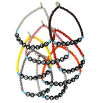 Dana Levy Yinglish Phrase Glass Bead Bracelets Black Aerial