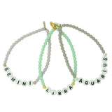 Dana Levy Zodiac Sign Alphabet Charm Glass Bead Bracelet - Air Signs