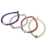 Dana Levy Alef Bet Hebrew Initial Charm Gemstone Bead Bracelet - Group Ahava