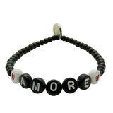 Dana Levy Love Letters Alphabet Glass Bead Bracelet - Amore Black