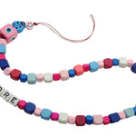 Dana Levy Personalised Maxi Alphabet Wood Cube Phone Strap - Muted Pastels Mix