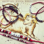 Dana Levy Mini DIY Personalise Me Abacus Cord Bracelet - Love Pink Bracelet Aries Flatlay