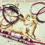 Dana Levy Mini DIY Personalise Me Abacus Cord Bracelet - Love Pink Bracelet Aries Flatlay