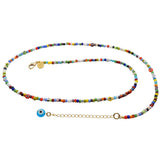 Dana Levy Multicolour Evil Eye Charm Balagan Glass Bead Belly Chain - Turquoise Eye Gold Plate