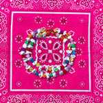 Dana Levy Multicolour Smiley Charm Freshwater Pearl Choker and Necklace Combo Pink Bandana