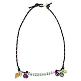 Dana Levy Treasure Island Alphabet Charm Cord Necklace - Beach Daze