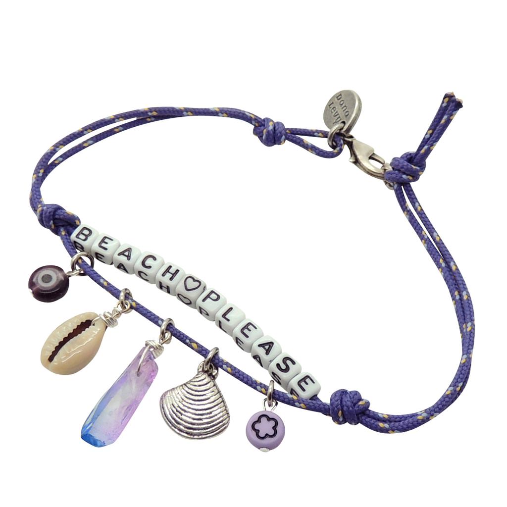 Dana Levy Treasure Island Nautical Cord Anklet - Beach Please/Purple