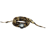 Dana Levy Multicolour Glass Evil Eye Amulet Wild Silk Ribbon Wrap Bracelet - Black Evil Eye Brown Leopard Print Brown Trim