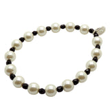 Dana Levy Faux Pearl Faceted Glass Bead Bracelet - Jet Black