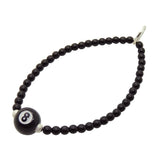 Dana Levy Magic 8 Ball Charm Glass Bead Bracelet - Black / Shiny Silver