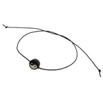 Dana Levy Men's Yin Yang Charm Cord Bracelet - Black/White - Black Cord