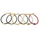 Dana Levy Alphabet Cube Charm Leather Braid Bracelet - Group