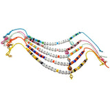 Dana LevyMaxi DIY Personalised Name Abacus Cord Necklace - Group Flatlay Turquoise Pink Mint Orange Yellow