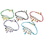 Dana Levy Treasure Island Nautical Cord Anklet - Green Black Red Purple Turquoise