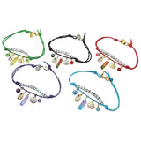 Dana Levy Treasure Island Nautical Cord Anklet - Green Black Red Purple Turquoise