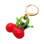 Dana Levy Tutti Frutti Glass Charm Huggie Earring - Cherries
