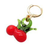 Dana Levy Tutti Frutti Glass Charm Huggie Earring - Cherries