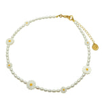 Dana Levy Loves Me Loves Me Not Daisy Charm Freshwater Pearl Choker