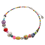 Dana Levy Mish Mash Lucky Charms Balagan Beaded Choker - Antique Silver Plate