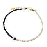 Dana Levy Yin Yang Charm Gemstone Beaded Choker - Gold Plate