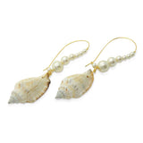 Dana Levy Conch Shell Charm Pearl Hoop Earrings - Gold Plate