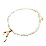 Dana Levy Coral Charm Freshwater Pearl Choker 