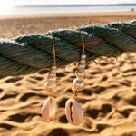 Dana Levy Cowrie Shell Charm Pearl Hoop Earrings - Beach