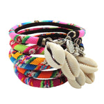 Dana Levy Cowrie Seashell Charm Lima Friendship Bracelet - Stack
