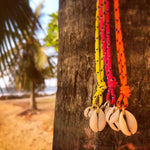 Dana Levy Seashell Charm Duo Nautical Cord Necklace - Trio Palm Tree Cartagena