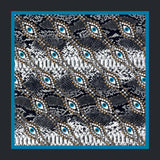 Dana Levy Snakeskin Evil Eye Silk Scarf 
