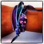 Dana Levy Men's Rainbow Ceramic Skull Silk Wrap Bracelet Instagram