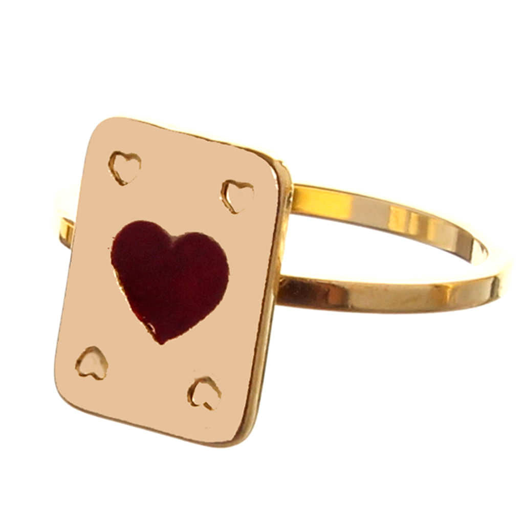 Dana Levy Mini Playing Card Midi Ring - Heart