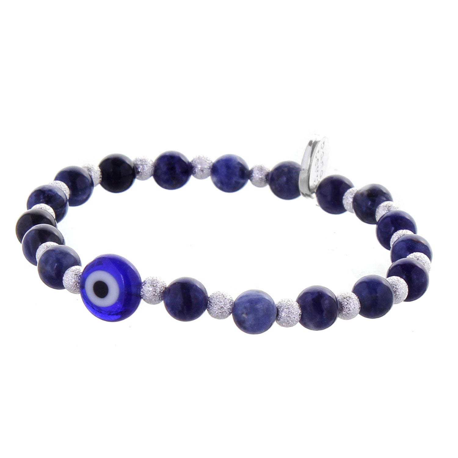 Dana Levy Multicolour Evil Eye Charm Stardust Gemstone Bracelet - Royal Blue/Sodalite