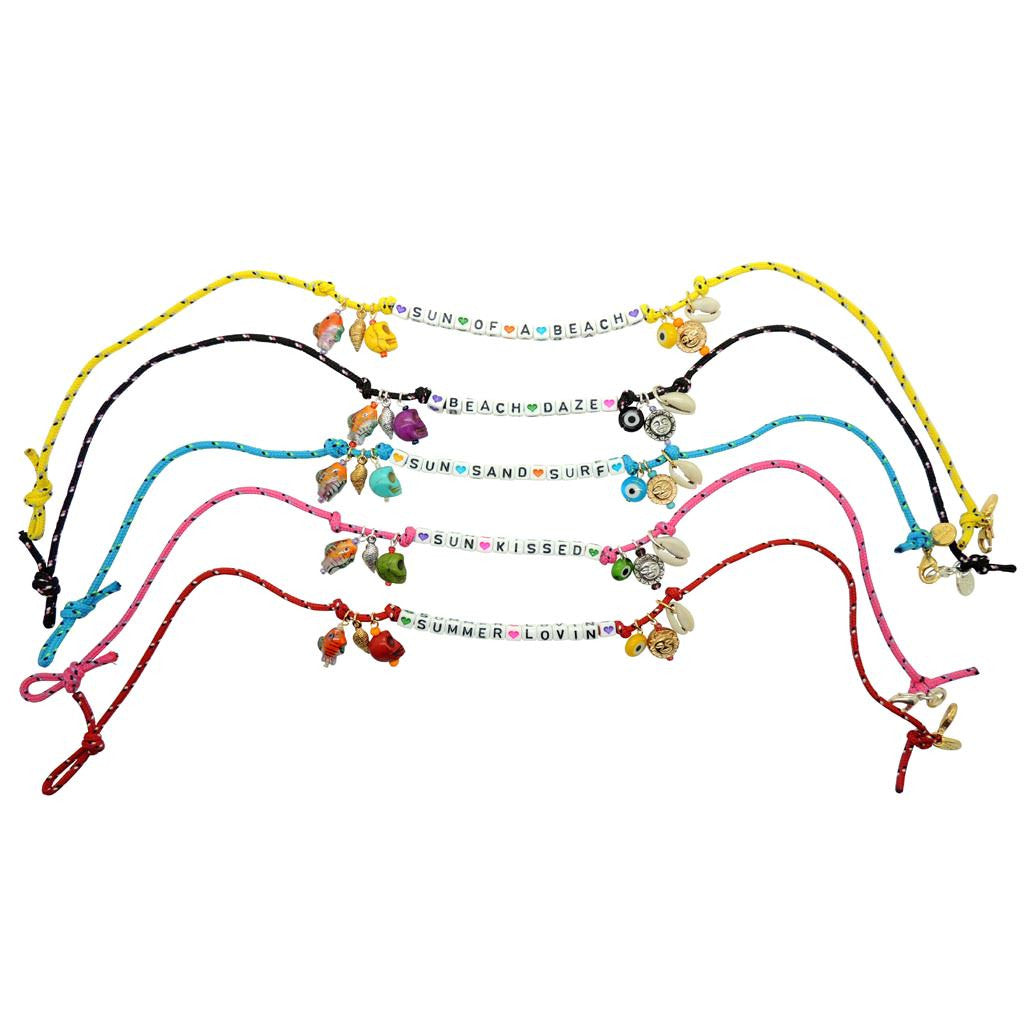 Dana Levy Treasure Island Alphabet Charm Cord Necklace - Group 
