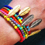 Dana Levy Tribal Feather Charm Glass Bead Bracelets Instagram
