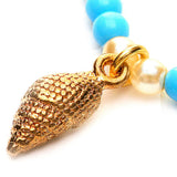 Dana Levy Nautilus Sea Shell Glass Bead Bracelet - Detail