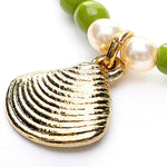 Dana Levy Scallop Sea Shell Glass Bead Bracelet - Detail