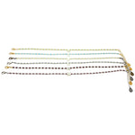 Dana Levy Mother of Pearl Shell Zodiac Symbol Freshwater Pearl Faceted Glass Crystal Bead Duo Choker - Libra to Pisces