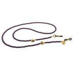 Dana Levy Skull Charm Beaded Glasses Chain - Gold / Grape