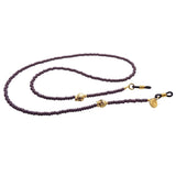 Dana Levy Skull Charm Beaded Glasses Chain - Gold / Grape