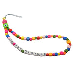 Dana Levy Personalised Maxi Alphabet Wood Cube Phone Strap - Do Not Distrub / Bright Mix 