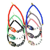 Dana Levy Doll Face Alphabet Charm Glass Bead Bracelet - Group
