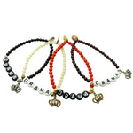 Dana Levy Drama Queen Alphabet Charm Glass Bead Bracelet - Group