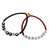 Dana Levy Do The Math Personalised Glass Bead Bracelet - You + Me, Me + You 
