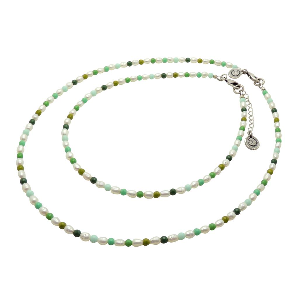 Dana Levy Hawaii Green Freshwater Pearl Choker - Choker and Necklace Set