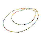 Dana Levy Mini Freshwater Pearl Rainbow Choker and Necklace Duo