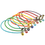Dana Levy Multicolour Evil Eye Glass Bead Anklet - Group 